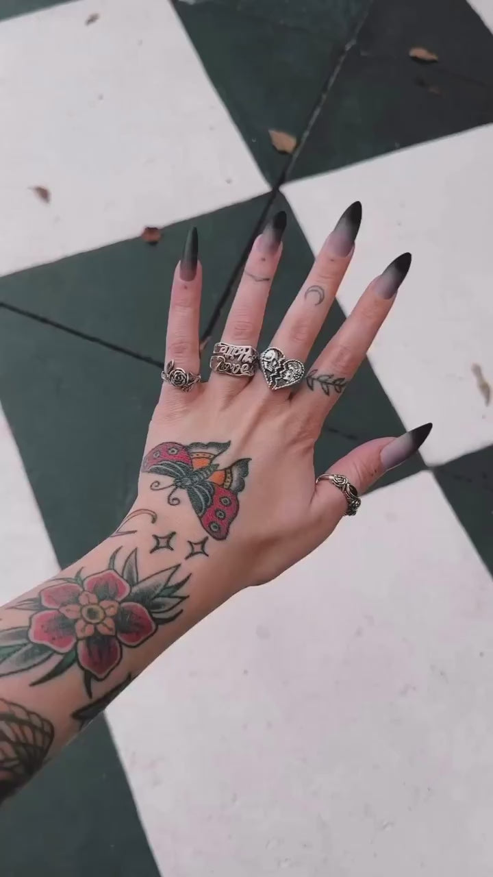 Rave Nailz best press on nails long witchy vamp nailz easy to apply long lasting