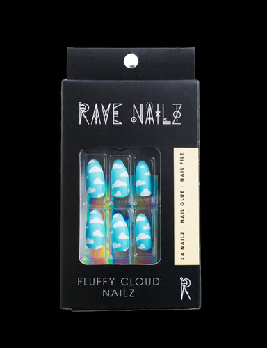 Matte cloud light blue press on nails