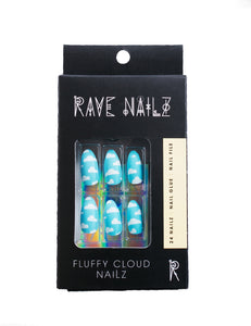 Matte cloud light blue press on nails